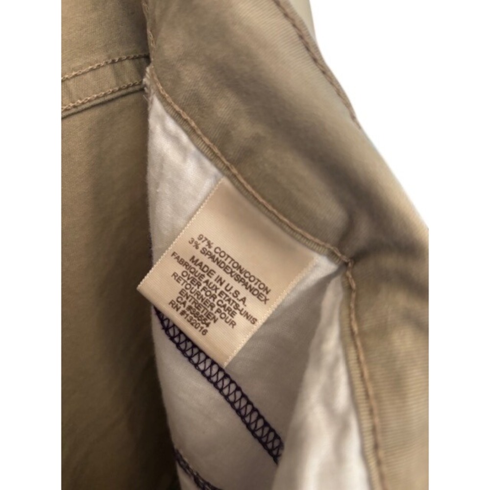 NYDJ Chino Pants Women's 18W Tan Khaki Straight Leg Stretch Cotton Made in USA - Picture 3 of 8
